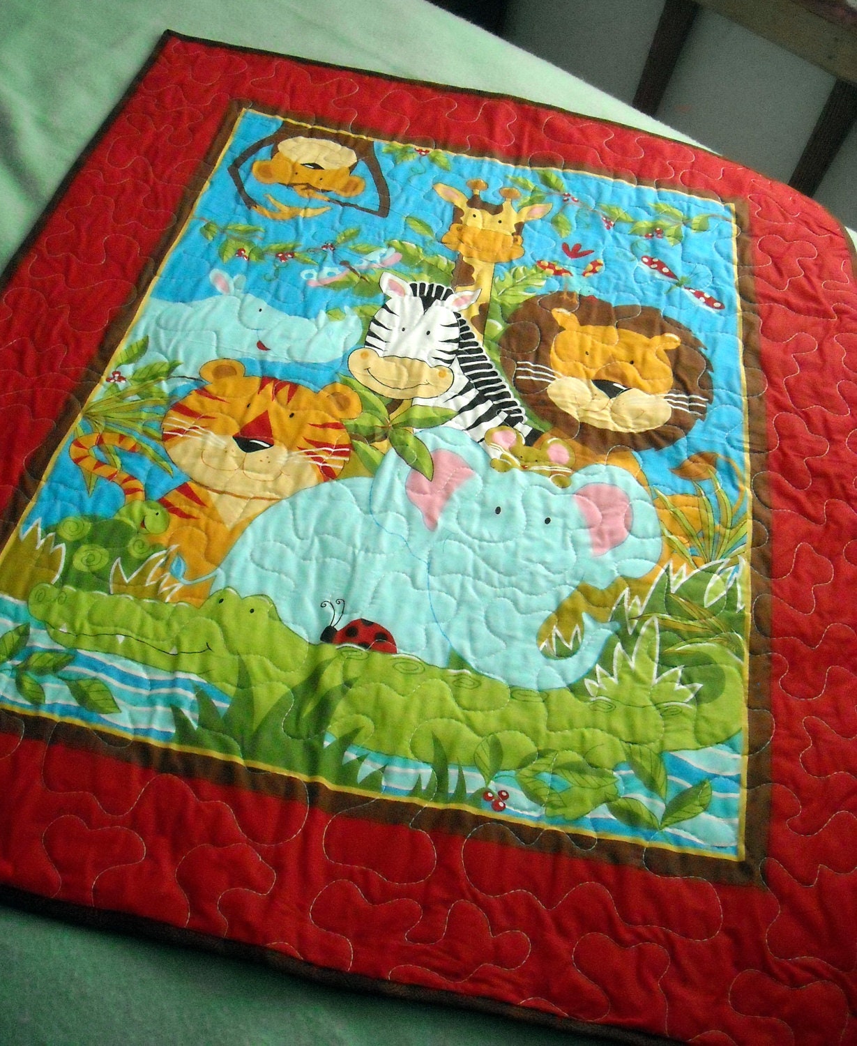 Hanging out at the Zoo Baby Blanket