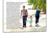Fathers Day Custom Family Personalized Photo Gift on Canvas Words Text Quote Sayings 12x16