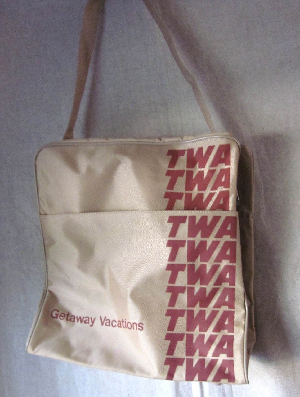 TWA Bag - Vegan Unisex Carry On Shoulder Tote - New Old Stock