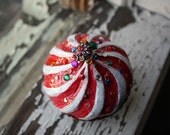 Sparkly Peppermint Bejeweled Cupcake Jar