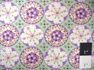 Dena Designs DF11 Sundrop Circle Blossons Green Cotton Fabric FAT QUARTER