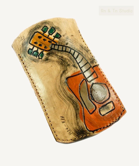 Guitar man Valentine's Great Gift For Him Leather Cases for iPhone iPod touch iPhone 4 case iPhone 4s cover iPhone Sleeve iPhone 5 Case