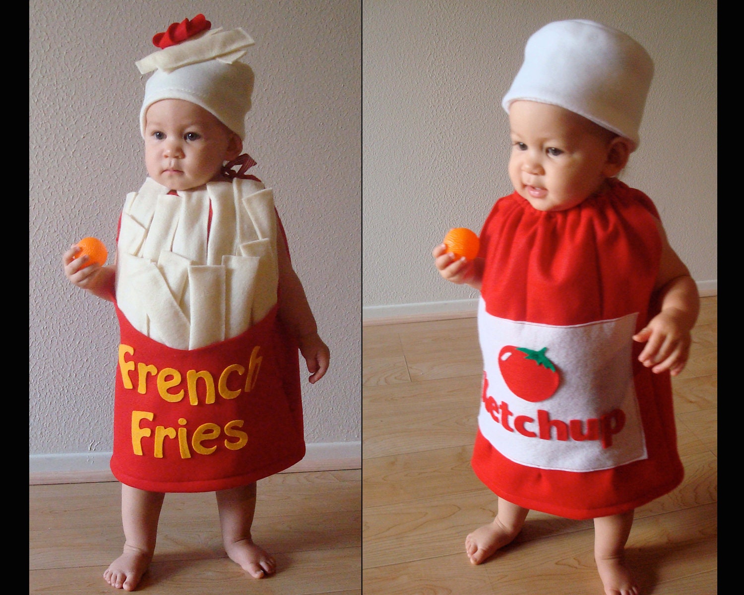 Twin Set  Kids Costumes Halloween Costumes French Fries and Ketchup Bottle