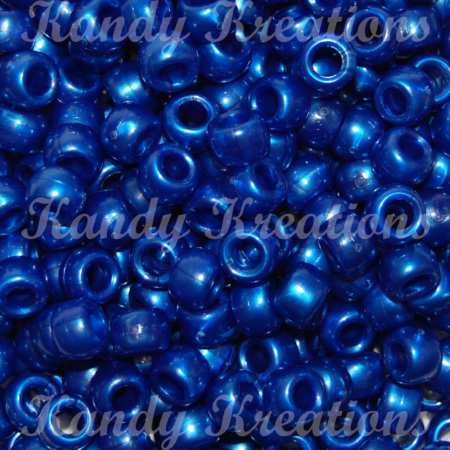 FREE USA S&H 100 Cobalt Dark Blue Pearl colored pony beads for kandi raver crafts beading lacing jewelry and cuffs hair braids bird toy