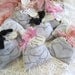 French Lingerie Lavender Mini Sachet Shower Favor w/custom tag- Set of Six - Ribbon Color Choice