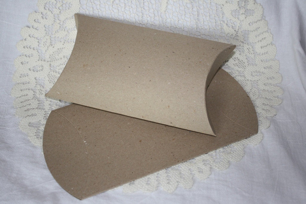Kraft Pillow Boxes Extra Large Size - Set of 6