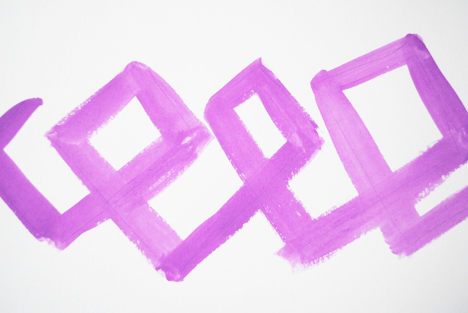 graphic watercolor in violet