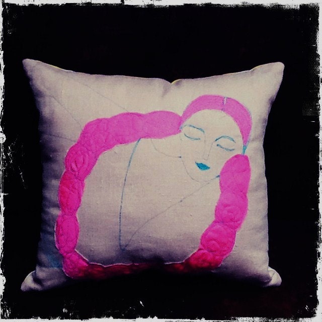 Judith, the 'other' pink haired girl, large stuffed pillow