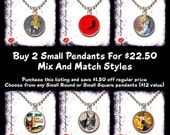 Buy 2 Small Silver Pendants And Save Deal - Mix And Match Styles