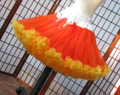 Pettiskirt Candy Corn Colors Size Medium  Custom