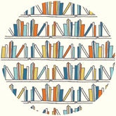 Rebekah Ginda for Birch Organic Fabrics, Robotic, The Library, 1 Yard