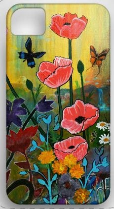 iphone 4 and 4s Pink Poppies Barely There Case