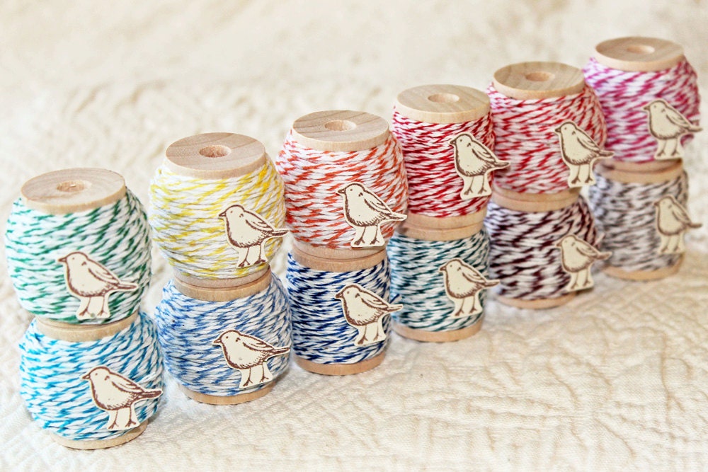 Bakers Twine Sampler, 240 yards, 12 colors, red, sky blue, tropical blue, green, yellow, pink, brown, orange