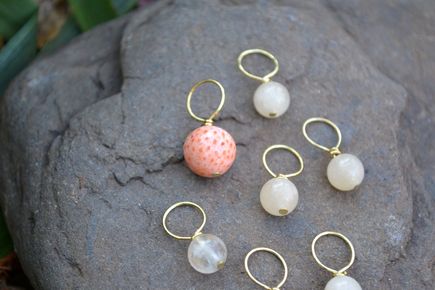Peaches and Cream Stitch Markers