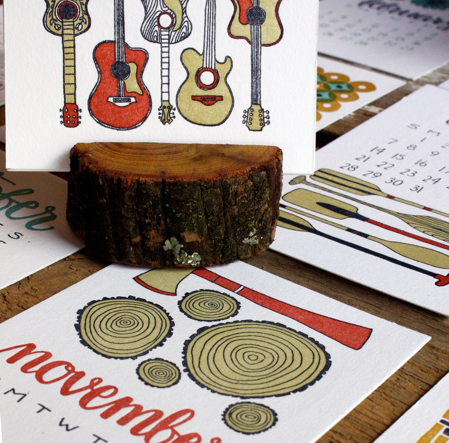 letterpress desk calendar