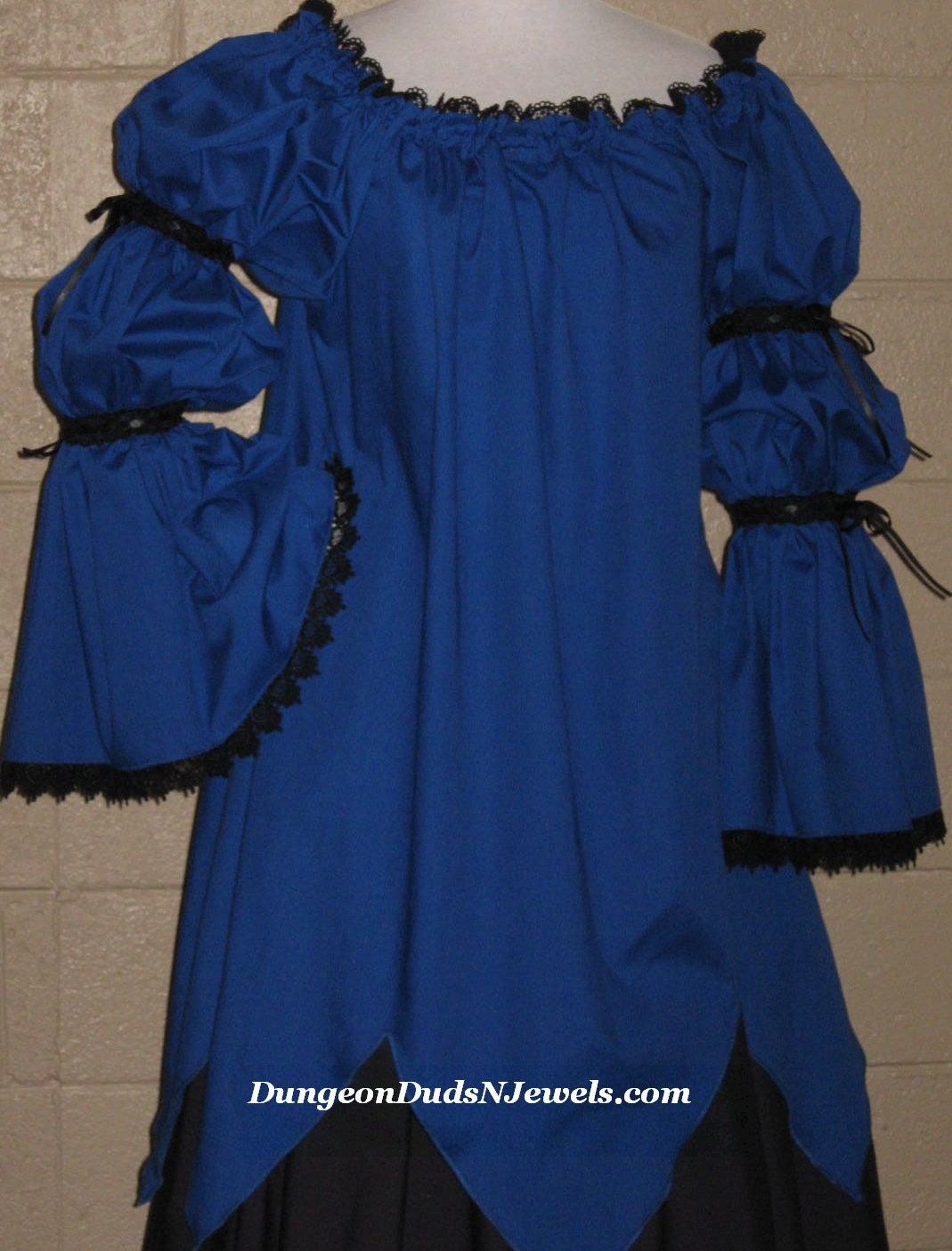 DDNJ Choose Color Renaissance Pirate Goth Fairy Gypsy 2 Tier Bell Chemise Petal Hem Anime Pixie Plus Custom Made ANY Size