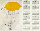 The Yellow Umbrella 2013 8x10 Desk Calendar