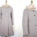 60s gray coat / 60s grey wool coat / 1960s grey wool coat / gray wool and fur coat  / 60s silver mink coat / silver mink princess coat