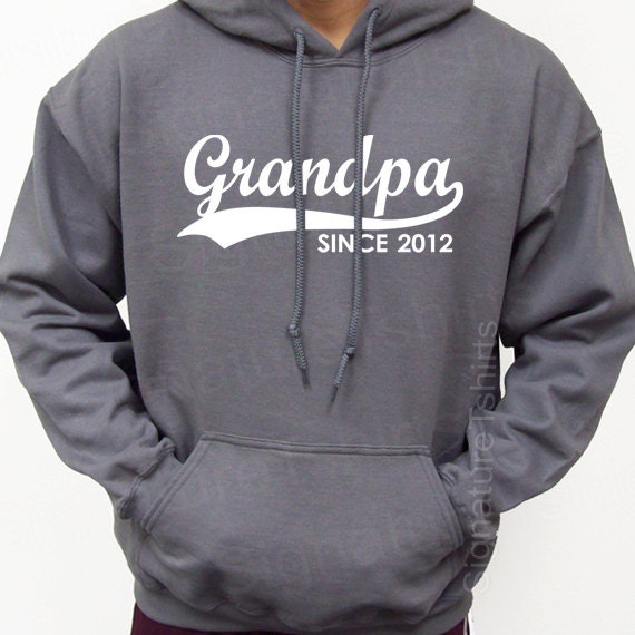 GRANDPA Since New Personalized with Any Year Mens Hooded Sweatshirt Hoodie 2012 2013 Father's Day gift S-2XL