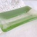 Soap Dish in Willow and Green Tea Fused Glass
