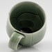RESERVED Green Porcelain Coffee Cup Leaf Style 12 Ounce