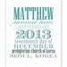 Baptism or Christening Keepsake Print - 11 X 14 Typography - Teal, Blue