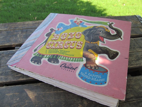 Bozo at the Circus  Vintage Cover Journal with 140lb HOT PRESS Paper, Hand Sewn