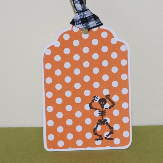 Halloween tags skeleton (set of 6) Il_570xn