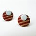 2 in 1- Striped Sun Earrings-sterling silver and copper