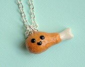 Fried Chicken Leg Charm Necklace