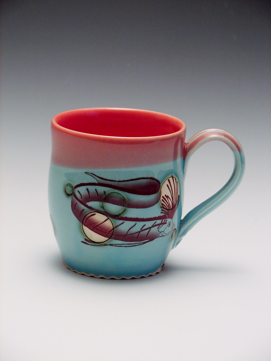 Oarfish Bubble Mug / blue Pottery