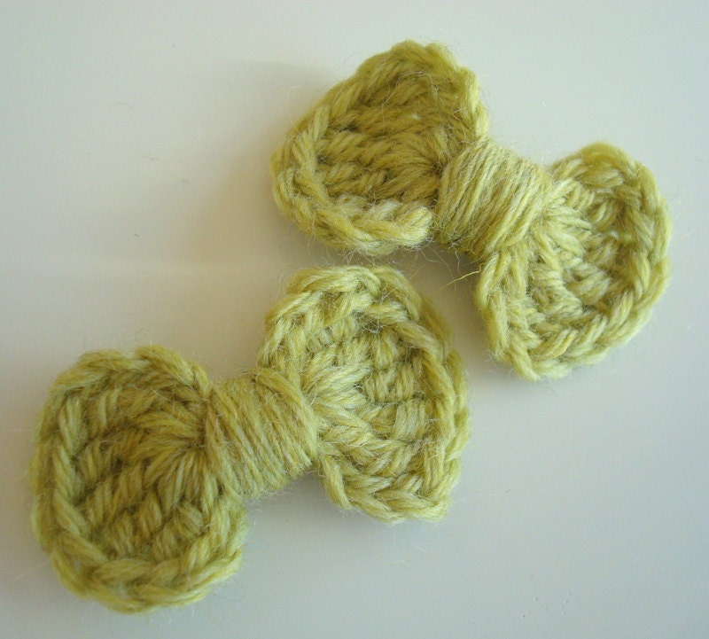 Mini Crochet Bow Hair Clips - Set of 2