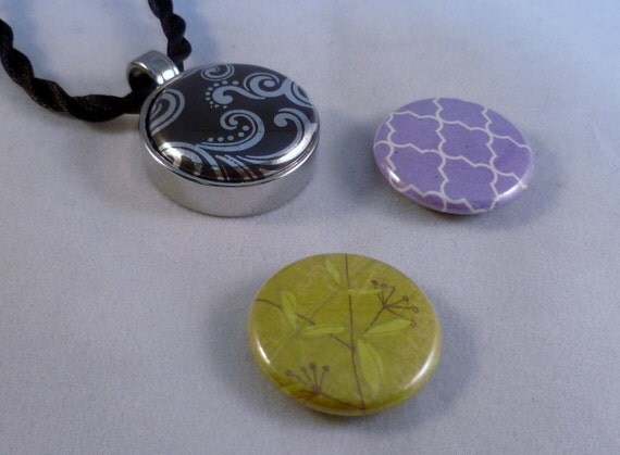 Pendant Necklace with 3 interchangeable by PiecesofPretty