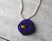 Royal Purple and Yellow Necklace
