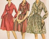 1960s Simplicity 5745 UNCUT Vintage Sewing Pattern Misses ' Dress in Proportioned Sizes Size 12 Bust 32