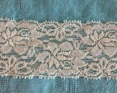 WIDE Stretch Lace Medium weight IVORY 457 -2 1/4 inch -2 yards for 3.19