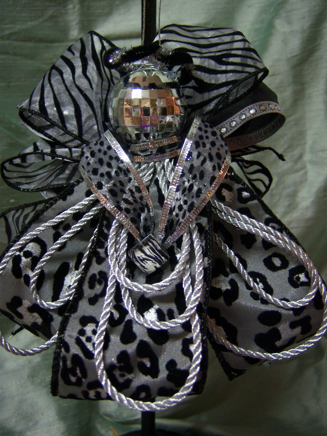 Angel Doll in Black and Silver Leopard and Zebra Print
