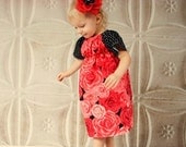 Vintage Stitches Rose Delight Sophia Dress - Holdiay Dress - Girl Dress- Children Clothing