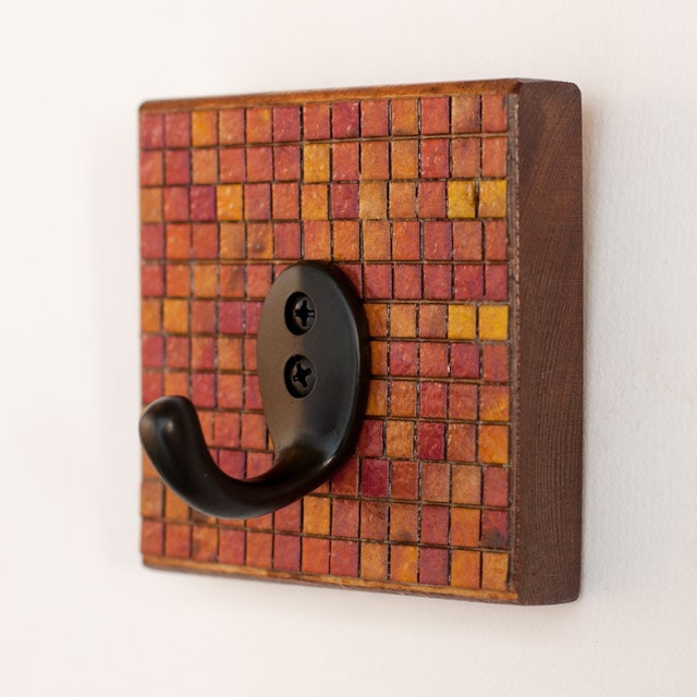 Wall Hook Handmade Paper Checkered Board Pattern