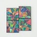 Coasters Handmade Paper Colorful Mosaic Abstract Quilt Patchwork