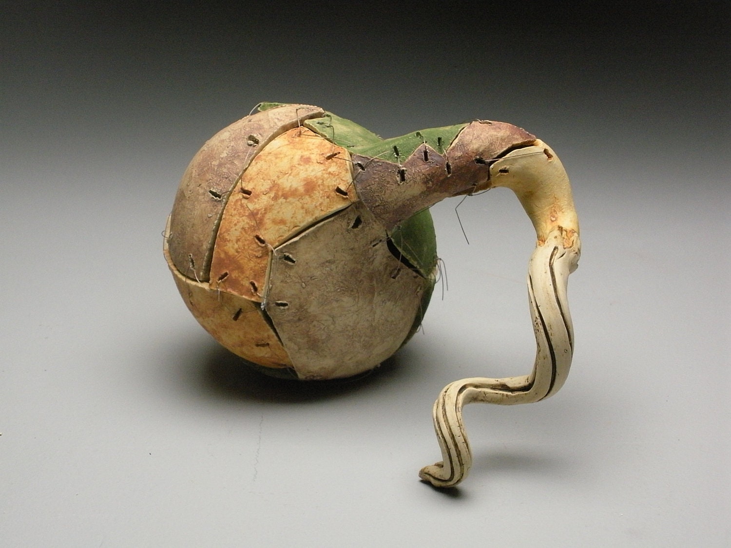 Ceramic FrankenGourd Sculpture