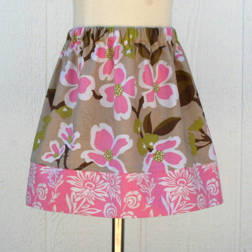 SKIRT SALE -  Pink Dogwood Skirt - Kissing Kumquats
