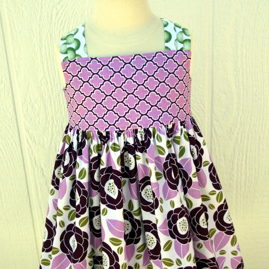 Lilac Bloom Reverse Knot Dress by Kissing Kumquats