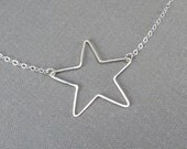 Sterling Silver Necklace - Silver Star - Simple Modern Minimal Necklace