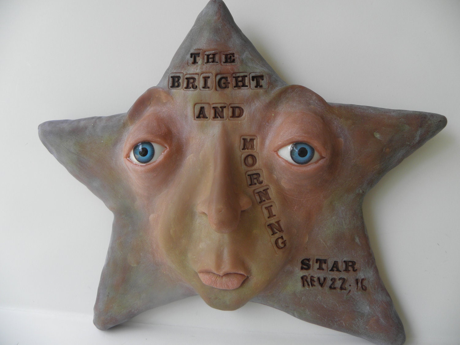 OOAK STAR FACE hand sculpted one of a kind fantasy art by DinkyDarlings