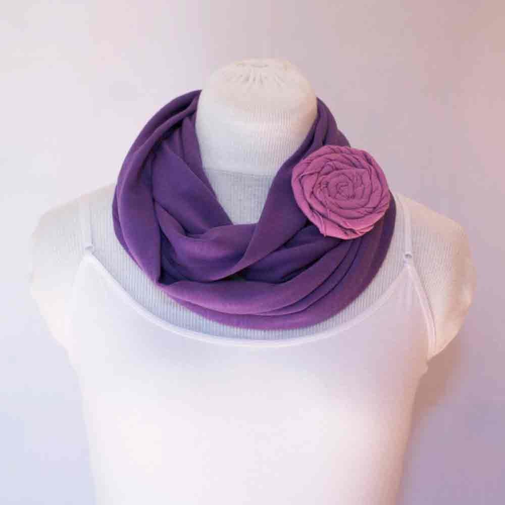 purple jersey infinity scarf