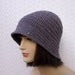 Purple Tweed Crochet Hat - Womens Cloche - Ladies Flapper Hat