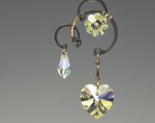 Sol v7: Crystal ab Swarovski crystal industrial wire wrapped necklace