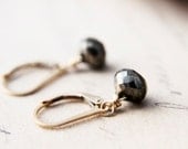 Pyrite Drop Earrings Gold Metallic Dangle Slate Titanium PoleStar