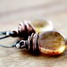 Copper Jewelry Glass Rosy Earring Rustic Rust Dangle PoleStar